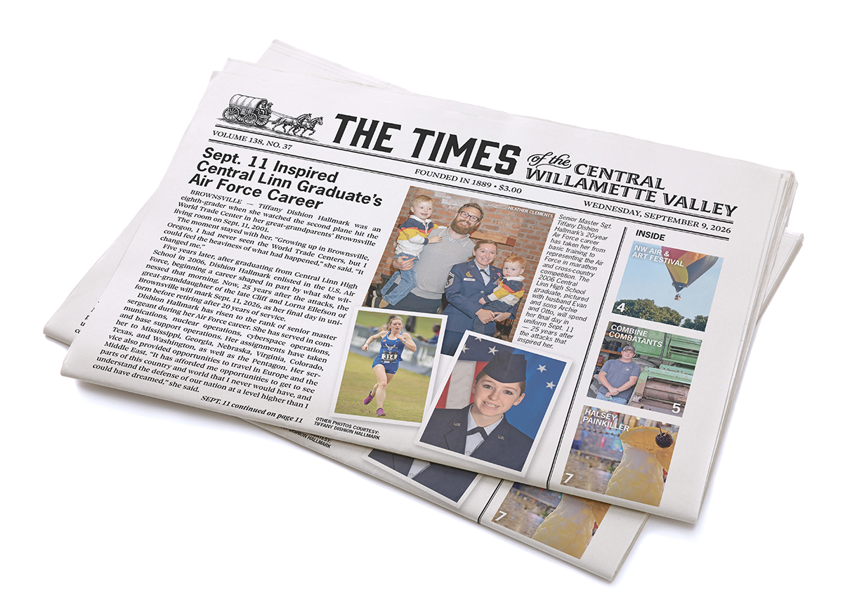 September 9, 2026, issue of The Times of the Central Willamette Valley